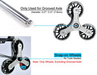 Replacement Stair Climbing Wheels For Shopping Laundry Cart  Trolley Triangle Wh