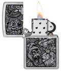 Zippo 48567  Jungle Design-5 Animals  Street Chrome Finish Lighter  New