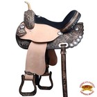 Hilason Western Horse Treeless Saddle American Leather Trail Barrel Tack   For