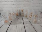 Rare Pink Frosted Maida Armour Vintage 8pc Set Wedding Glasses   Bliss  Proposal