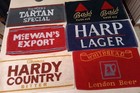 Lot Of 6 Bar Pub Towels Youngers Hardy Bass Harp Whitebread Mcewans Vintage