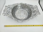 Vtg 1998 Arthur Court Silver Aluminum Grape Vine Basket Weave Large Serving Bowl
