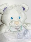 Vintage Puffalump Bear Fisher Price Plush White 1989 Stuffed Rattle Euc