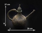 Antique Near Eastern Bronze Pouring Vessel  Persian Ewer  Eastern Islamic