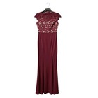 Rephyllis Bridesmaid prom Long Dress Women s Size S Wine Formal Lace Layered Nwt