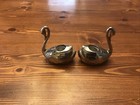International Silver Company Silver Plated Swan Candle Holder Set