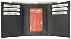 Real Leather Slim Wallets For Men Trifold Mens Wallet W  Id Window Rfid Blocking