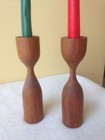 Candle Holders  Mid-century Modern  Teak