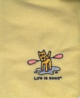 Life Is Good Rocket Dog Kayak Paddle Pet Towel Microfiber Drying Logoyellow Nwt