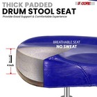 5 Core Drum Throne 4  Padded Stool W Backrest Airlift Adjustable W 441lb Capcity