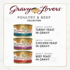 Purina Fancy Feast Gravy Lovers Wet Cat Food Gravy Variety Pack 3oz 48 Cans