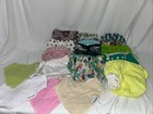 Lot Of 13 Snap Cloth Diapers  One Size And Newborn    