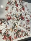Vtg Set Of 2 Ralph Lauren Petticoat Floral  White   Red Orange King Pillow Shams