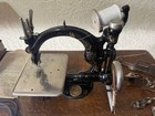 Antique Willcox   Gibbs Sewing Machine In Nice Cabinet W  Cast Iron Base  video 