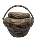 Early 20th Century Filipino Ifugao Ulbong Rice Basket 19  Wide  17  H Hand Woven