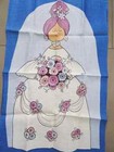 Vintage Belinda Lyon Tea Towel 1970s Old Bleach The Bride Wedding Unused 70s