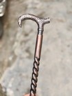 Walking Stickvintage Ornate Walking Cane Carved Handle Twisted Wooden Stick Deco