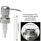 2 Pack Stainless Steel Soap Dispenser Pump Replacement For Kitchen Bathroom