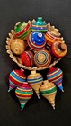Wooden Mexican Trompo Toy  Multicolor  Fun To Use All Ages  Unique  Unisex