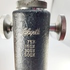 Vintage Lafayette 150x 300x 500x  Microscope In Wooden Storage Box  