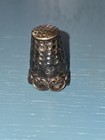 Vintage Sterling Silver Thimble Stamped Jnm     mexico    Taxco Flowers Leaves
