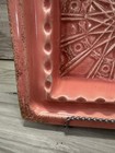 Vtg California Original 9 5  Square Mcm Pink W Gold Trim  835 Ashtray One Chip