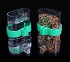 Bird Water Dispenser 2pcs No Mess Automatic Feeder For Cage Hanging Clear