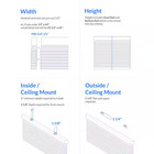 White Cordless Room Darkening Vinyl Mini Blind With 1 In  - 72 In  W X 72 In  L