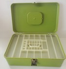 Vtg Wilson Wil-hold Plastic Sewing Box 2 Layers Thread Storage Caddy Green