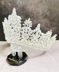Luxury Silver Crown  Swarovski Crystal Crown  Wedding Headpiece  Pageant Crown