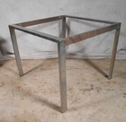 Vintage Mid Century Square Chrome End Table