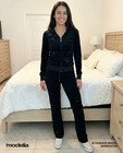 Nwt Bcbg Sz X-large  bust42  Blk On Blk Applique 100  Cotton 2 Piece Tracksuit