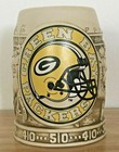Green Bay Packer Nfl Football Lot Of 2 Beer Coffee Soda Tea Water Stein Mug Cup