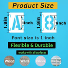42pc 1 Inch Letter Number Stencil Set Reusable Alphabet Painting Templates