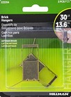 Brick Hangers 30 Lb Capacity   No Drill Brick Wall Hooks   Antique Brass 1