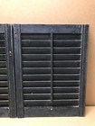 Antique Pair 17x23 House Window Wood Louvered Black Shutters Vtg Old 884-26b