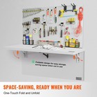 Uimoso Wall-mounted Folding Table 35 4 X 19 7 In Foldable Desk For Home Office