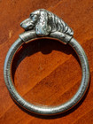 Sterling Silver Italian Setter Dog Heavy Key Ring  23 845 Gr 