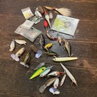 Lot Of Vintage Fishing Lures Fred Arbogast  Heddon  Rapala  Etc  Some Rust