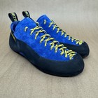 La Sportiva Rock Climbing Cliff Womens Shoes Blue Suede Black Sz Eu 38 5 Us 7 5
