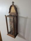 Vintage Italian Wall Candle Lamp Beautiful Piece Wood Brass Glass