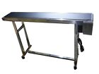 110v Pvc Belted Conveyor Machine Power Slider Packing Bed Speed Adjust 59 7 8in
