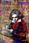 Ludwig Van Beethoven 11x17in Poster  Beethoven Tribute Pop Art Free Shipping Us