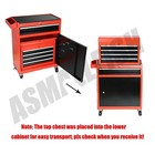 2 In 1 Rolling Tool Box Organizer Tool Chest W  5 Sliding Drawer Durable New