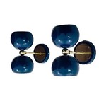 1950s Mid-century Modern Brass Pair Of Vintage Wall Sconce Light Fixtures Lamp