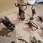 Vintage 1930s-1950s Lead Figure Lot 15pc Wild West - Timpo   Barclay Indians