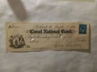 Vintage 1880 Canal National Bank Portland Maine Me Check Heart     Stamped