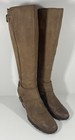 Born Boots Brown Leather Knee High Heeled W61373 Buckle Details Size 8 5