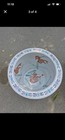 Vintage Chinese Koi Fish Porcelain Jardiniere Blue With Floral Planter Fish Bowl