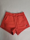 Victorias Secret Pink Sweat Shorts Sz Xs Red Drawstring Pockets Logo Y2k